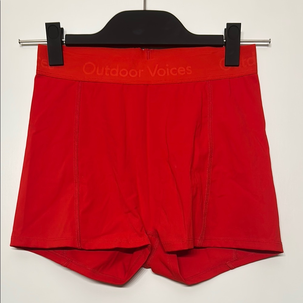 Outdoor Voices Women’s Vibrant Red Athletic Booty Shorts - Small